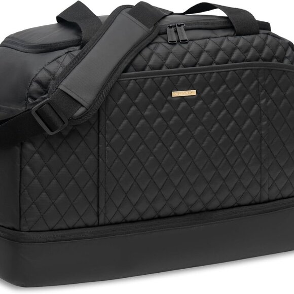 Gym Bag for Men and Women, Duffle Tote with Shoe Compartment and Wet Pocket for
